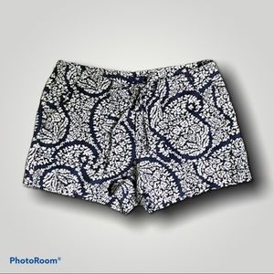 Gap Navy Blue & White Floral Shorts